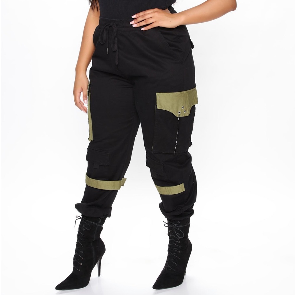 Black cargo pants